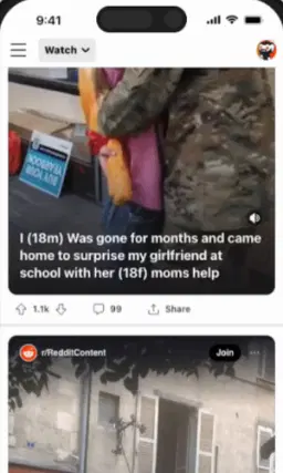 reddit video feed image